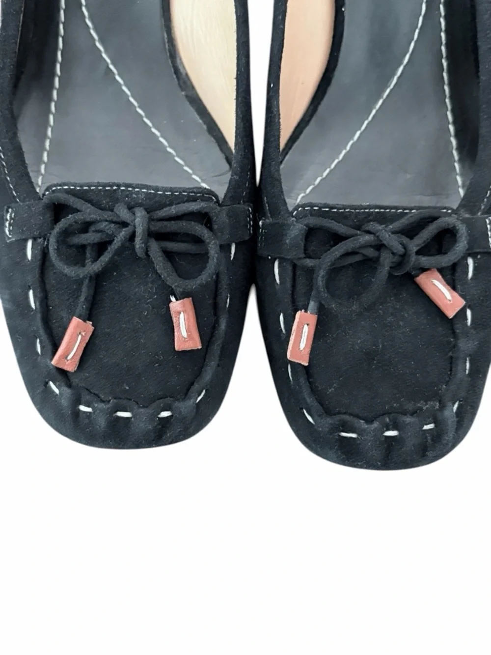 Kate Spade Laney Kitten Heel Pumps Black‎ Suede Bow Toe Size 8.5